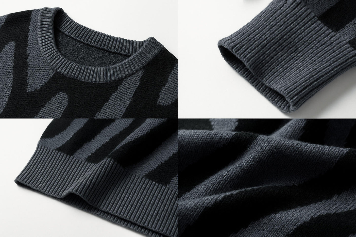 Y2K Graphic Knit Sweater: Oversized Streetwear Pullover