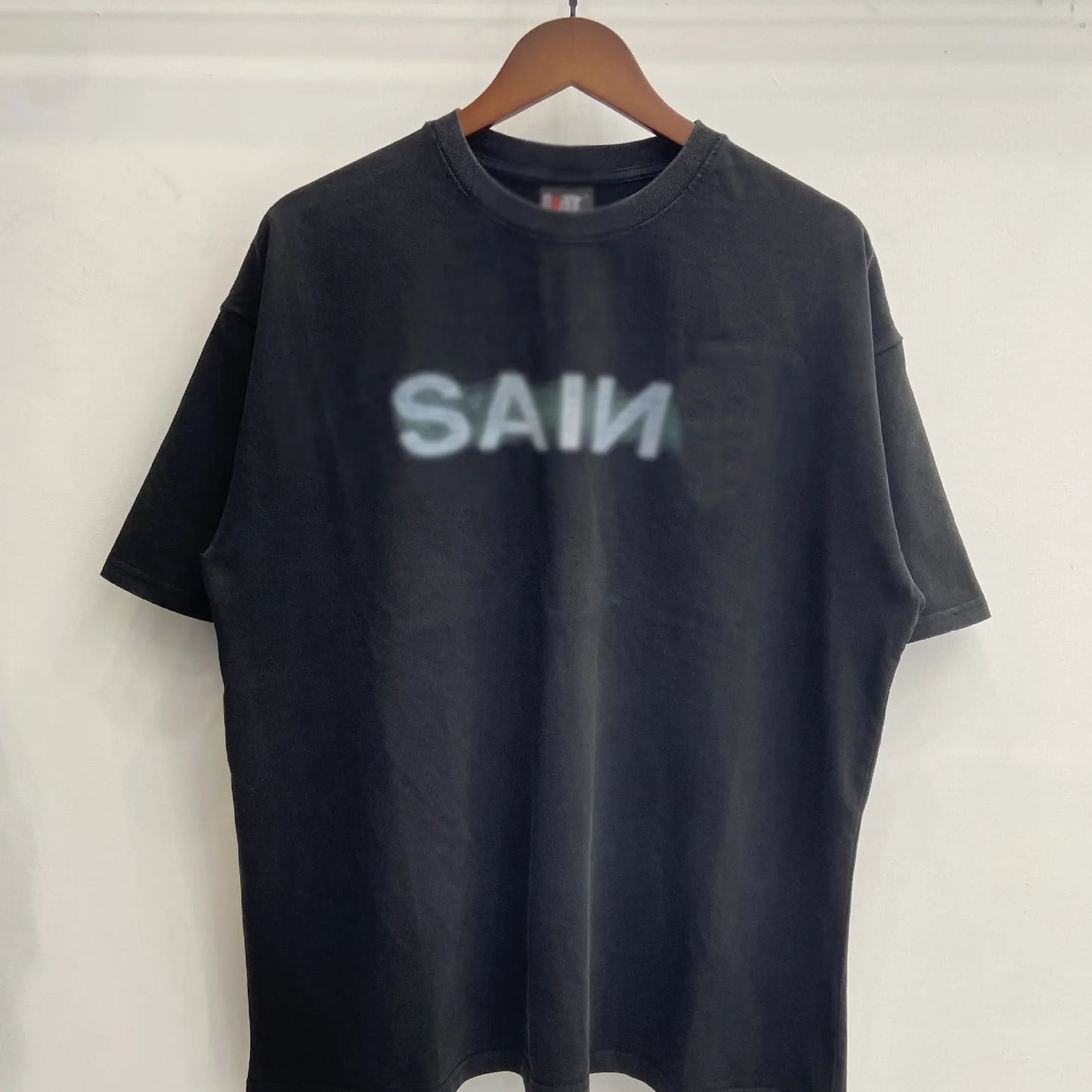 Mens T Shirts Saint Michael Washed and Worn Short Sleeve Fashion Retro Print Vintage Couple T-Shirt