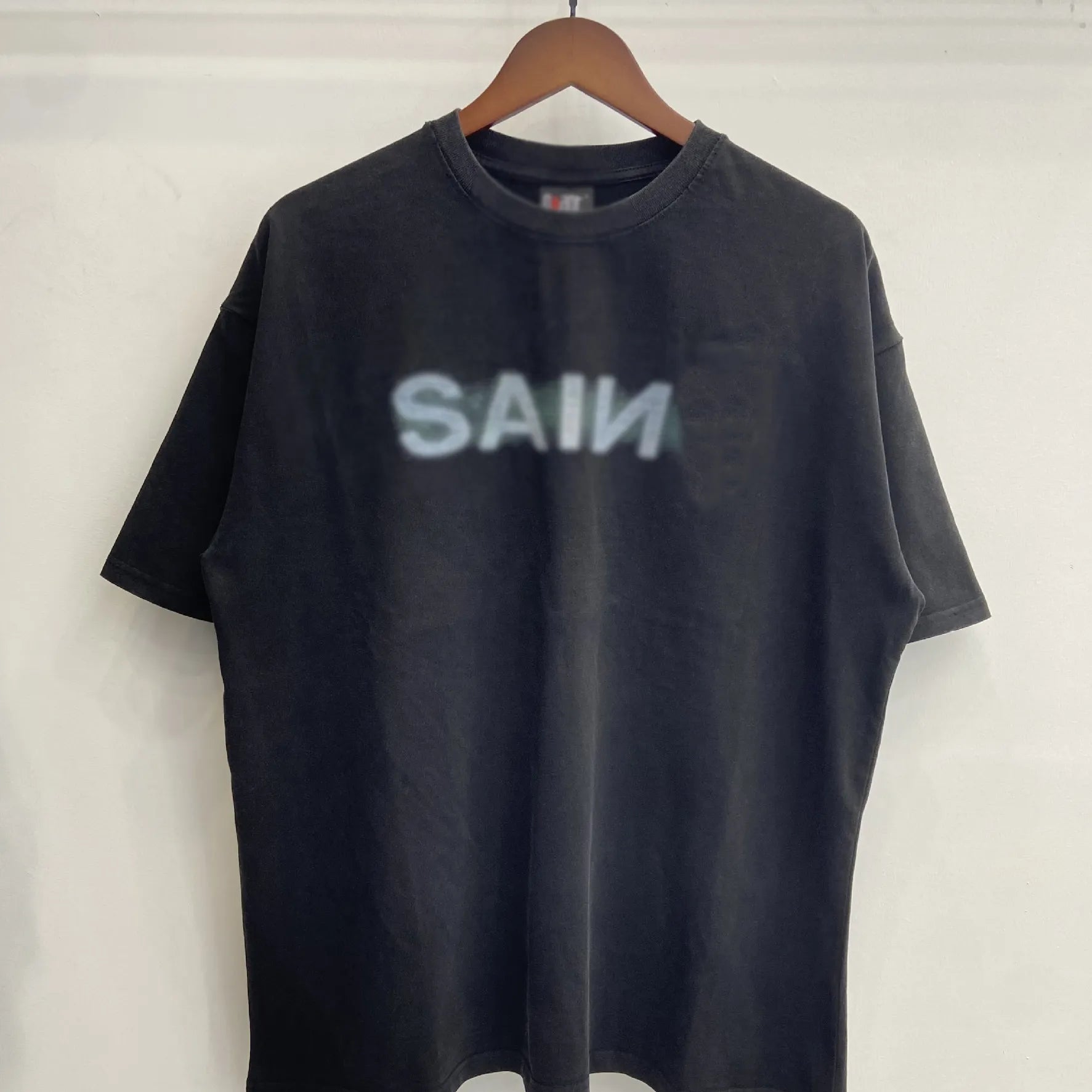 Mens T Shirts Saint Michael Washed and Worn Short Sleeve Fashion Retro Print Vintage Couple T-Shirt