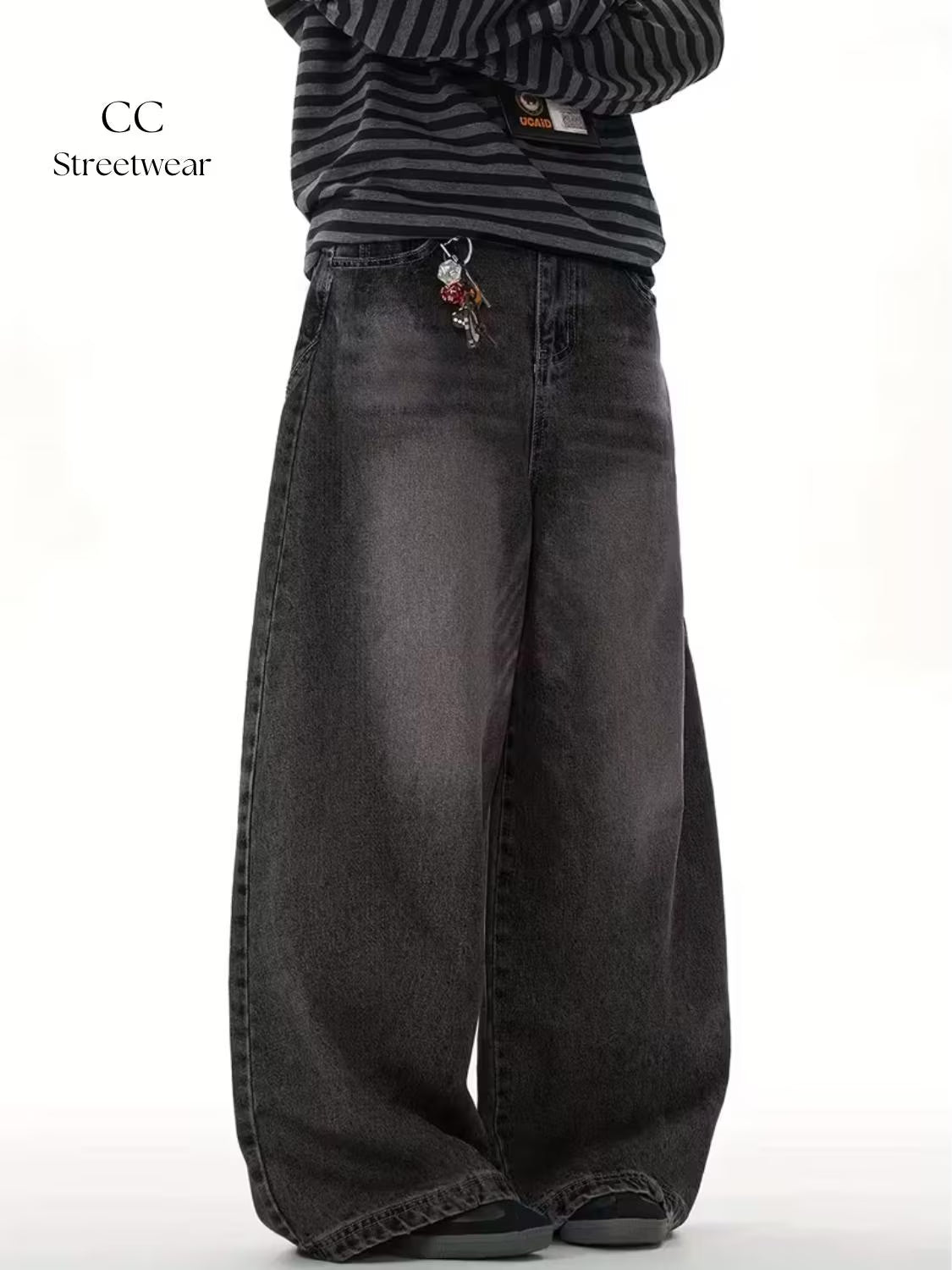 Grey Baggy Jeans | Oversized Streetwear Denim