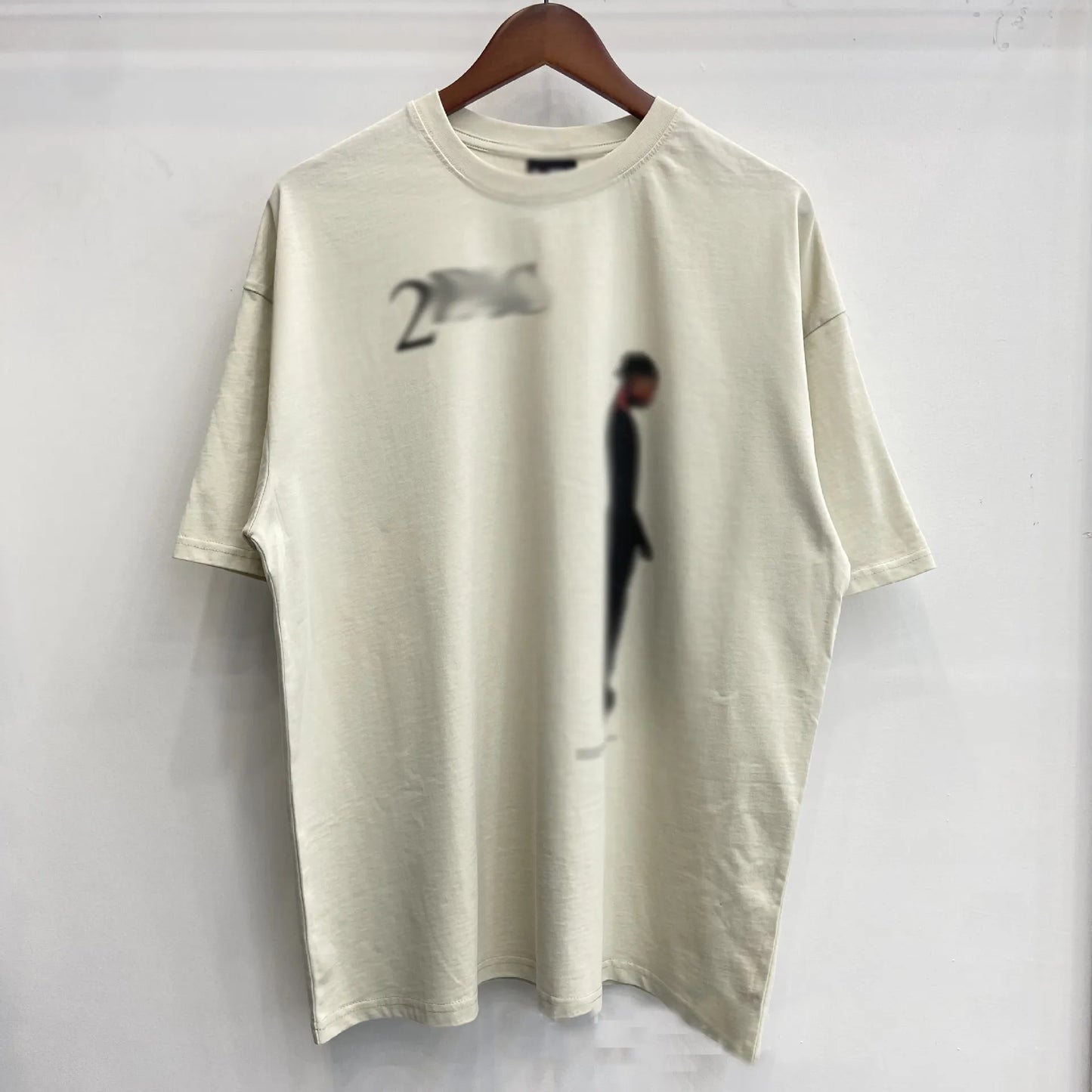 Mens T Shirts Saint Michael Washed and Worn Short Sleeve Fashion Retro Print Vintage Couple T-Shirt