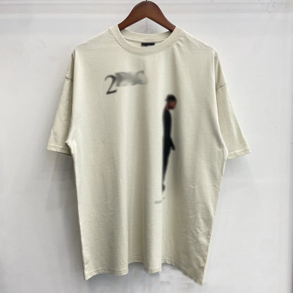 Mens T Shirts Saint Michael Washed and Worn Short Sleeve Fashion Retro Print Vintage Couple T-Shirt