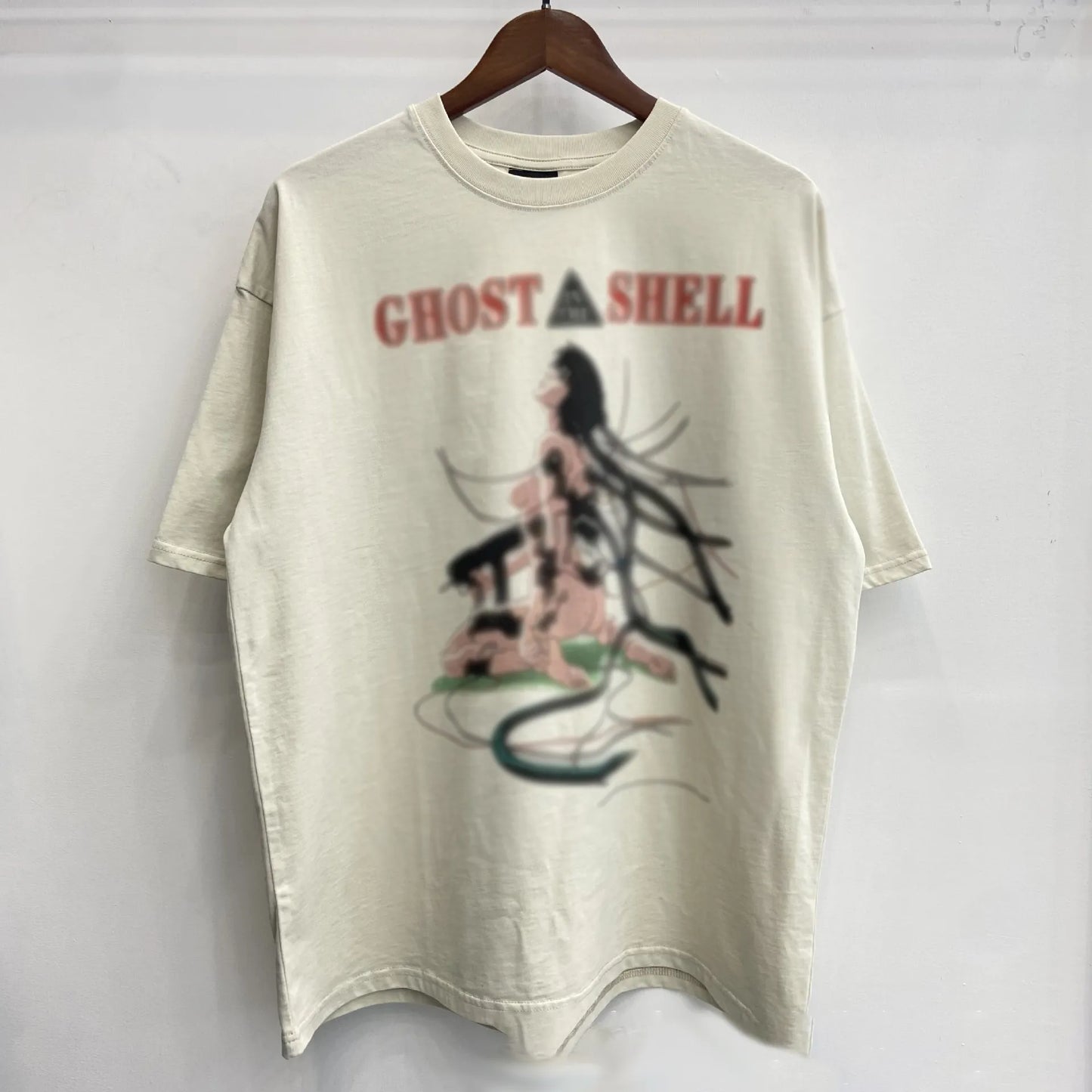 Mens T Shirts Saint Michael Washed and Worn Short Sleeve Fashion Retro Print Vintage Couple T-Shirt
