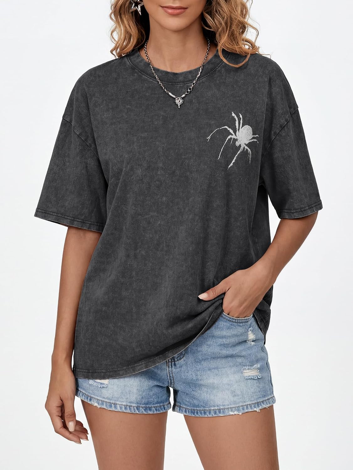 Mens Y2K Baggy Shirts Graphic Tees Oversized Crew Neck Short Sleeve Streetwear Tshirts Summer Tops 2026