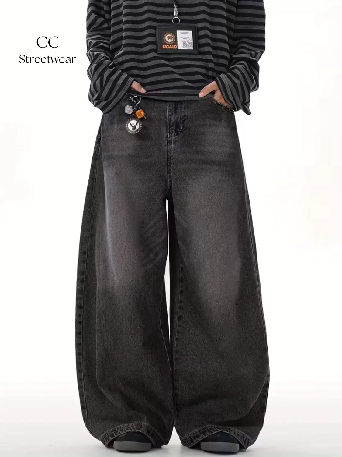 Grey Baggy Jeans | Oversized Streetwear Denim