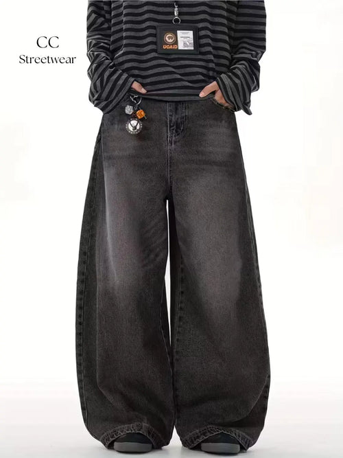Grey Baggy Jeans | Oversized Streetwear Denim