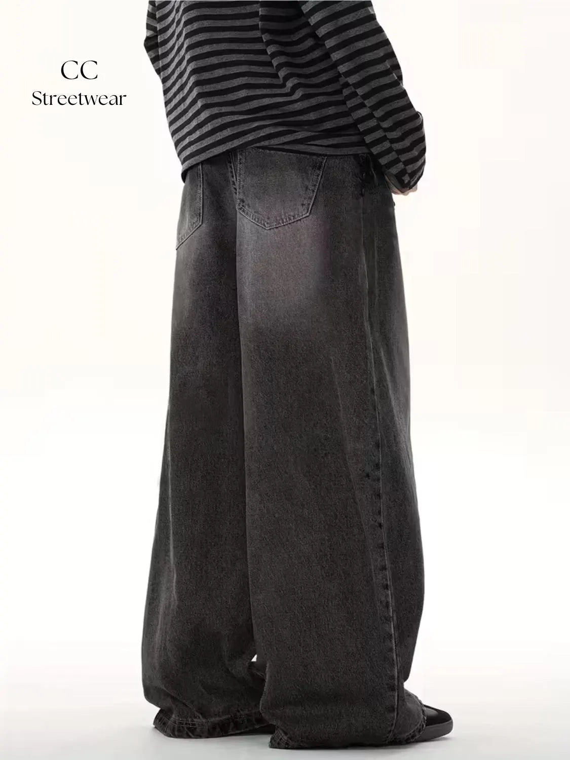 Grey Baggy Jeans | Oversized Streetwear Denim