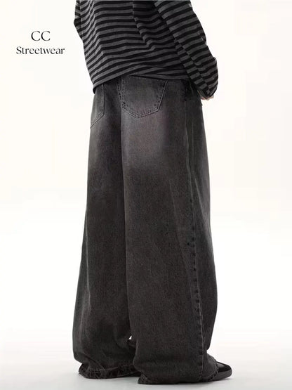 Grey Baggy Jeans | Oversized Streetwear Denim