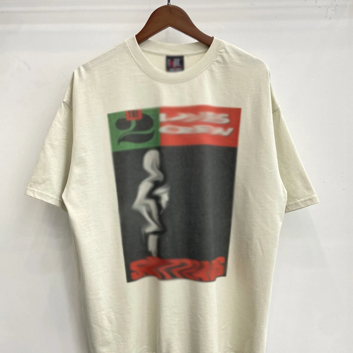 Mens T Shirts Saint Michael Washed and Worn Short Sleeve Fashion Retro Print Vintage Couple T-Shirt