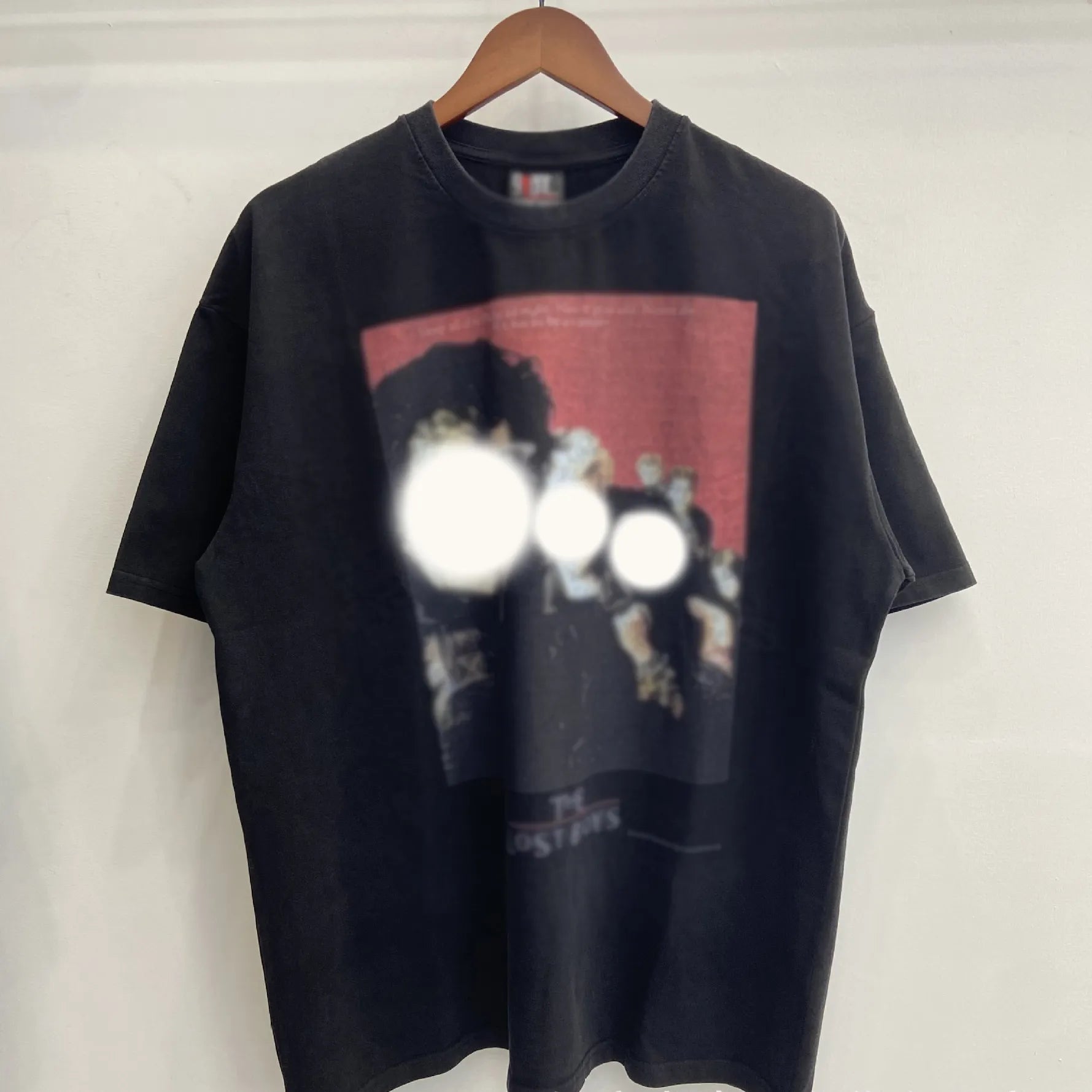 Mens T Shirts Saint Michael Washed and Worn Short Sleeve Fashion Retro Print Vintage Couple T-Shirt
