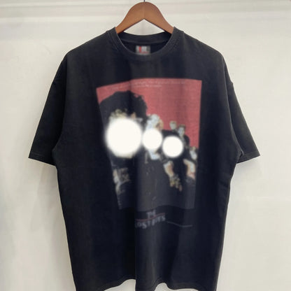 Mens T Shirts Saint Michael Washed and Worn Short Sleeve Fashion Retro Print Vintage Couple T-Shirt