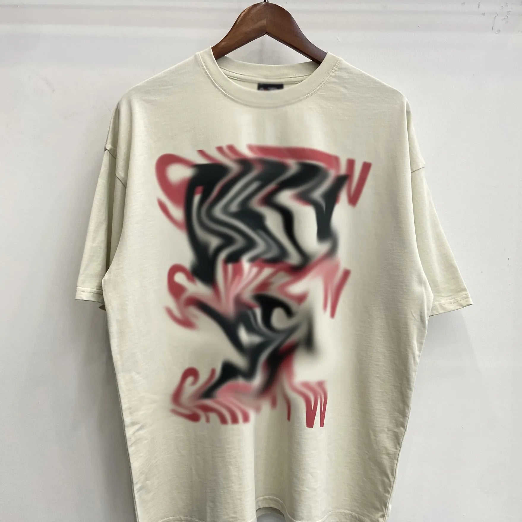 Mens T Shirts Saint Michael Washed and Worn Short Sleeve Fashion Retro Print Vintage Couple T-Shirt
