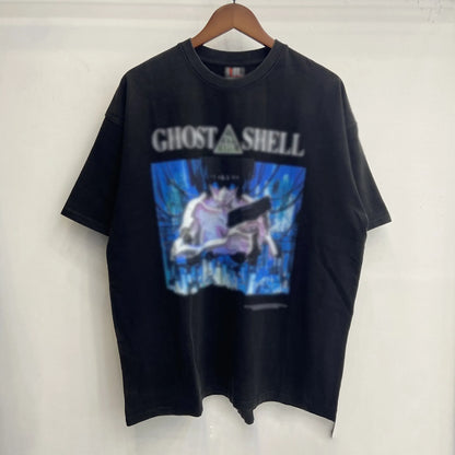 Mens T Shirts Saint Michael Washed and Worn Short Sleeve Fashion Retro Print Vintage Couple T-Shirt