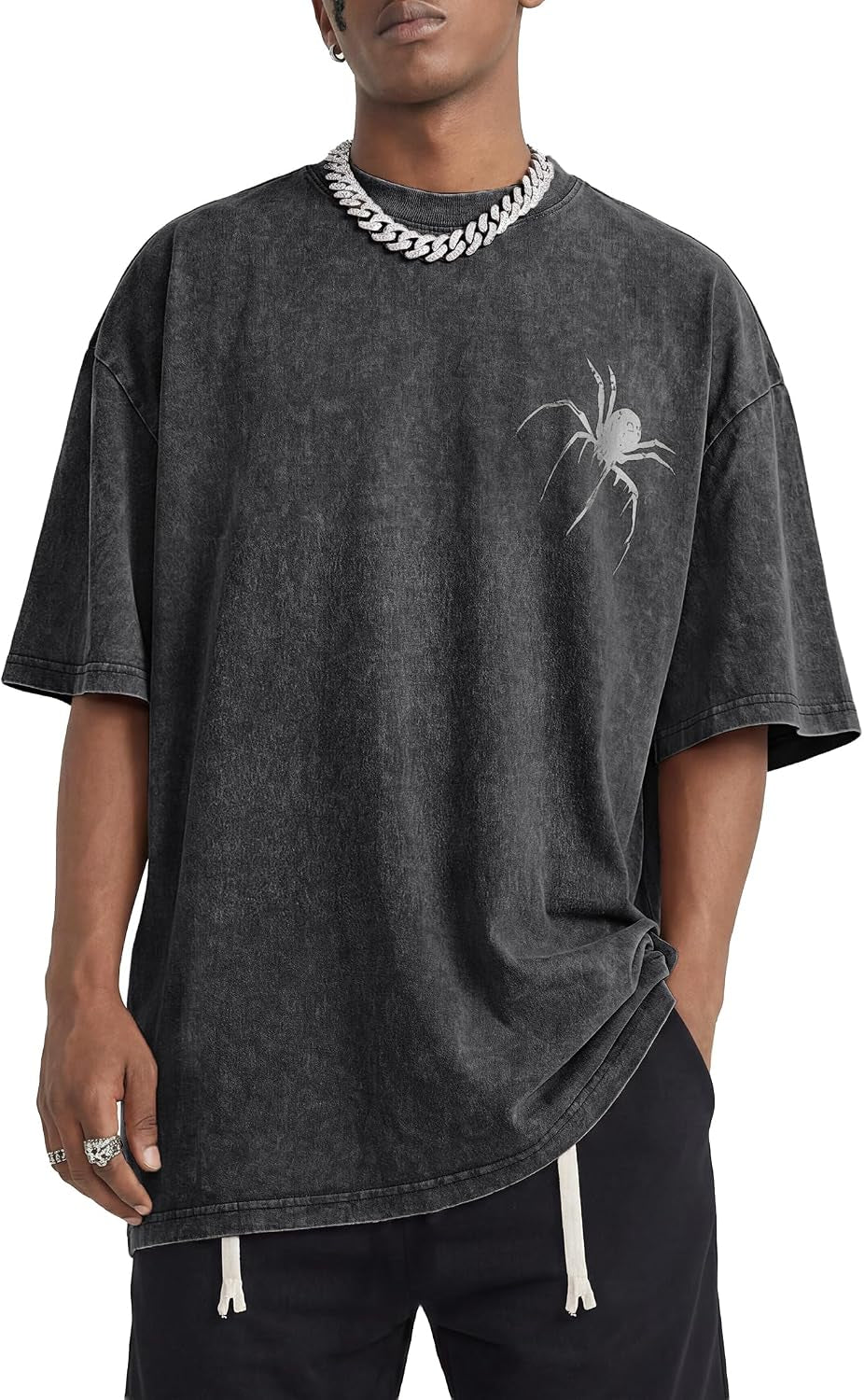Mens Y2K Baggy Shirts Graphic Tees Oversized Crew Neck Short Sleeve Streetwear Tshirts Summer Tops 2026