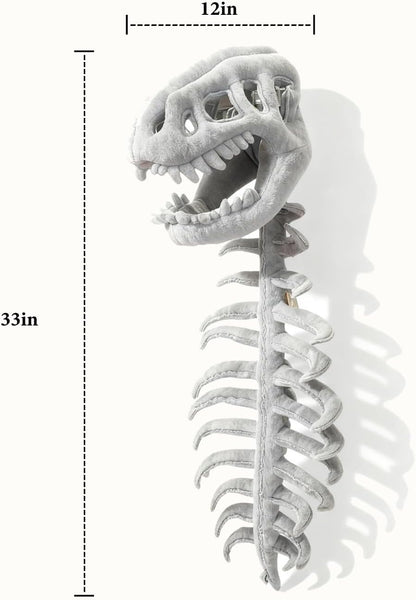 Wearable Dinosaur Skeleton Spinosaurus Plush Dino Outfit,3D Dinosaur Skeleton Capes Plush Skulls,Halloween Costumes,33 Inches