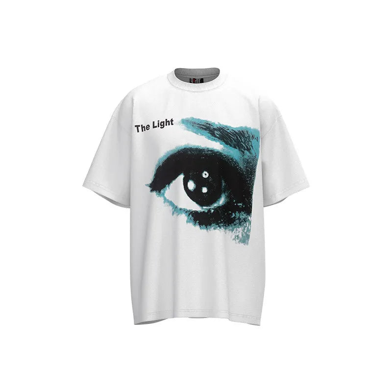 Mens T Shirts Saint Michael Washed and Worn Short Sleeve Fashion Retro Print Vintage Couple T-Shirt